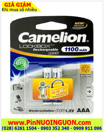 Camelion NH-AAA1100LBP2; Pin sạc AAA 1.2v Camelion NH-AAA1100LBP2 (AAA1100mAh) _Vỉ 2viên